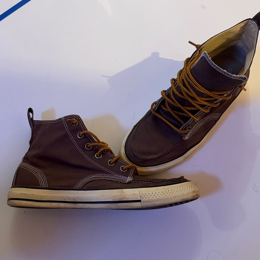 Converse Men's Dark Brown High-Top Sneakers, 9